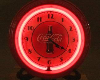 Neon Coca Cola Clock