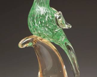 Murano Glass Cockatoo Figurine