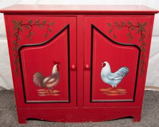 Red Cabinet, Rooster Motif