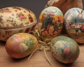 German Papier-Mache Nesting Eggs