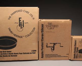 Pampered Chef Set with Peeler and Baker