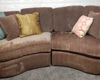 La-Z-Boy Chenille Two-Section Curved Sofa