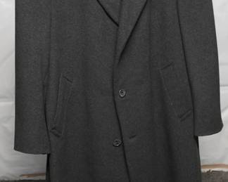 Mens Silver Cloud Cashmere Overcoat