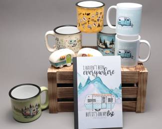 Camping-Themed Mugs & Journal Set