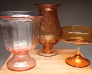 Glass Vases & Compote