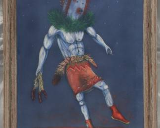 Pastel Artwork in Barnwood Frame, Signed