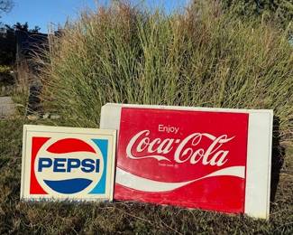Coca-Cola and Pepsi Signs