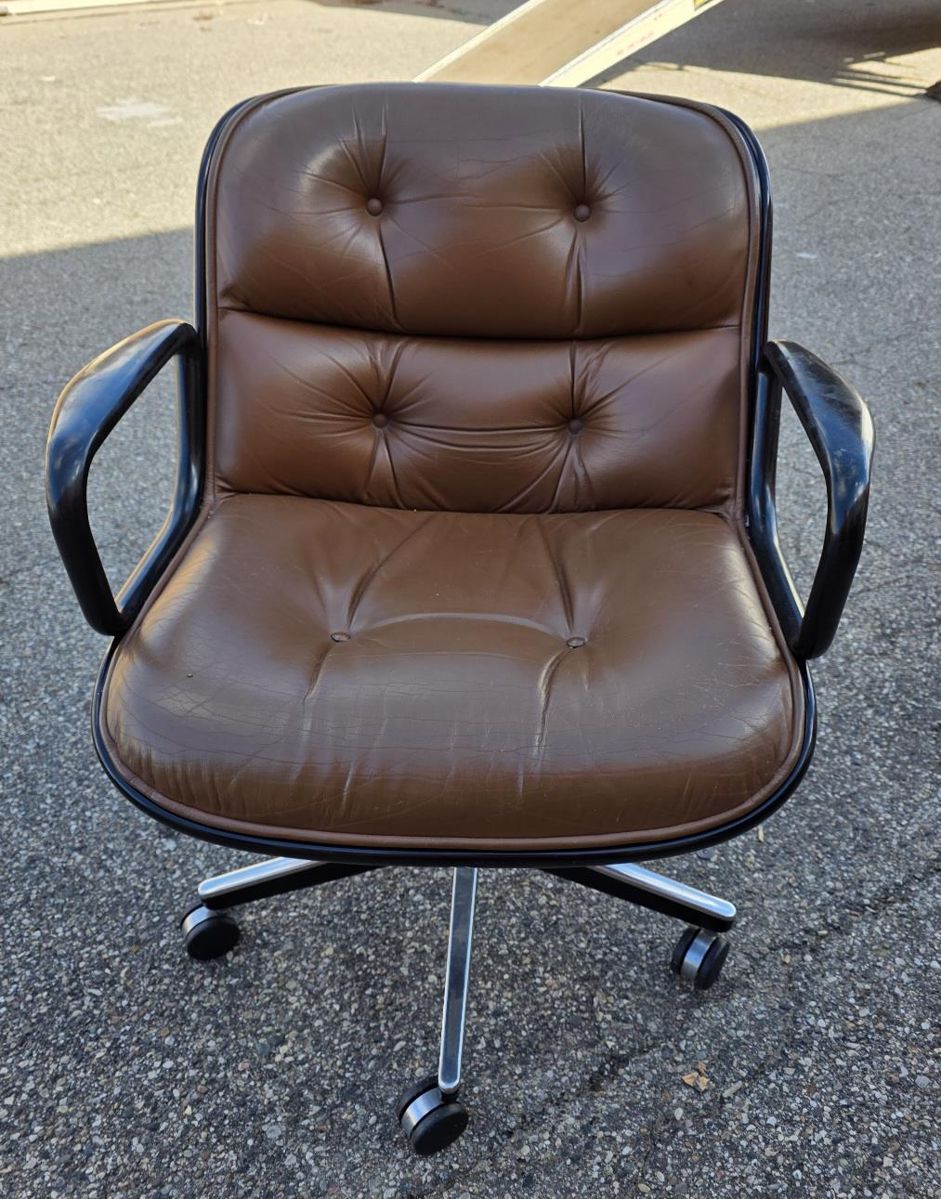 1963 Knoll Pollock MCM Mid Century Modern Chrome Chair