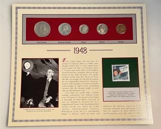 1948 Silver Coin Year Set / Stamp