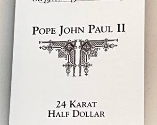 24 Karat Half Dollar - Pope John Paul II