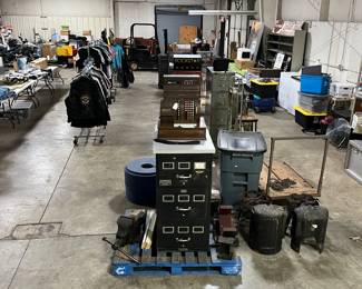 More items are being added this week on the long run of tables off to the left. We are just starting to set those up.