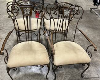 Heavy wrought chair set of 4