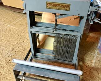 Vintage Structo Artcraft Loom with extra reeds, spools, 
and manual.