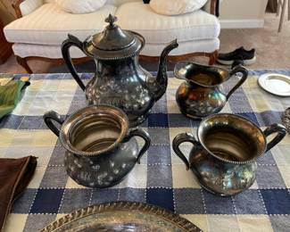 Silver plated tea set