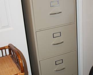 metal four-drawer file cabinet