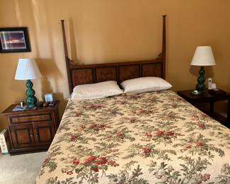 one Stanley nightstand; queen pillow top bed with headboard