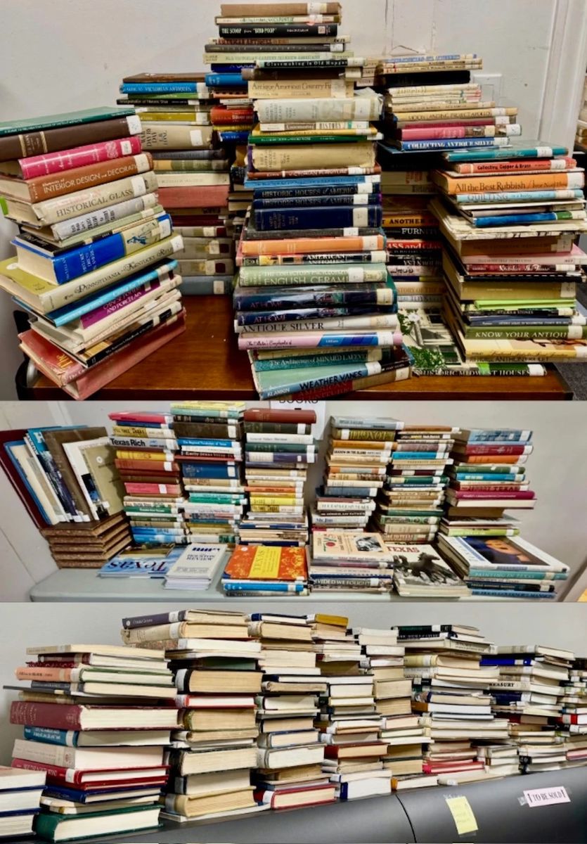 HUNDREDS OF ANTIQUE AND VINTAGE BOOKS FROM THE HERITAGE SOCIETY'S 70 YEAR LIBRARY COLLECTION.