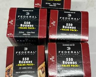 5 Brand New Boxes Of .22LR Hollow Point Rounds