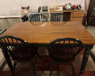 Dining table with windsor style chairs