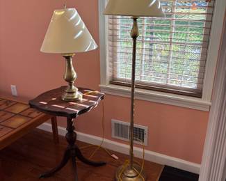 Matching brass lamps
