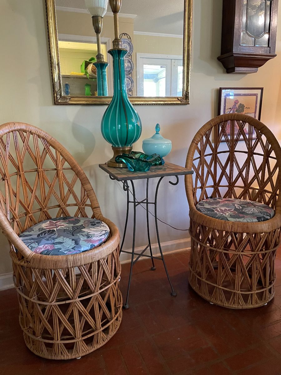 Pr rattan chairs