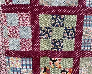 Vintage "9 patch" quilt