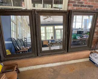 3 large mirrors