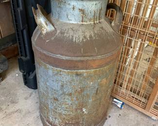 Antique milk can