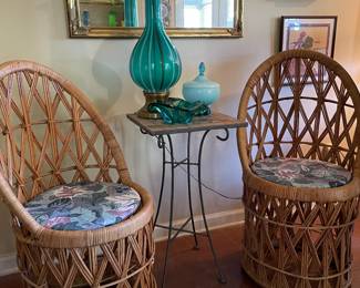 Pr rattan chairs