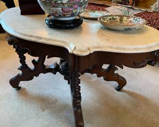 Marble top coffee table