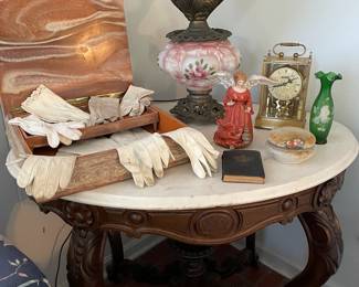 Antique marble top table