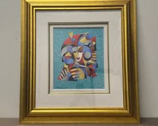 005 Serigraph Teal Silver by Anatole Krasnyansky