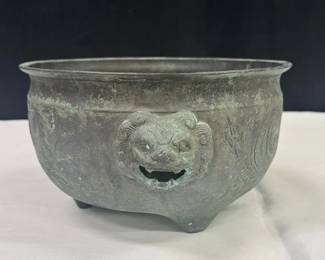 Large 19th Century Chinese Bronze Tripod Censer