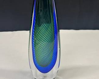 Vicke Lindstrand Glass Vase For Kosta 