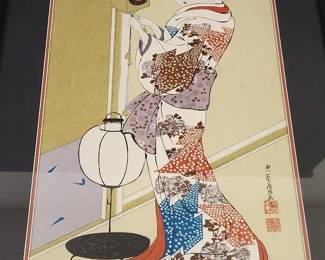 Japanese Woodblock Print Nishikawa Sukenobu