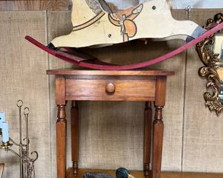 Cherry Side Table, Shoefly Rocking horse