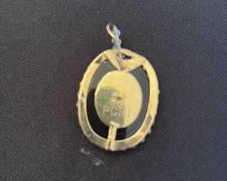 Caduceus Pendant with Rhinestones