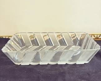 Art Deco Frosted Glass Ashtray