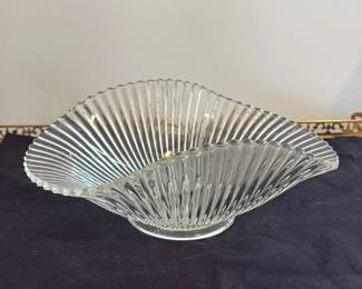 Vintage Glass Fan Bowl