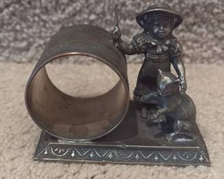 Victorian Child with Cat Napkin Ring