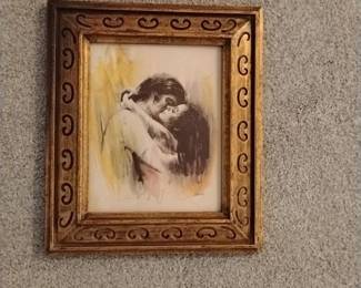 Couple Embracing Art Print