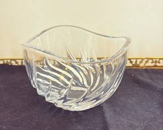 Crystal Leaf Shaped Dish