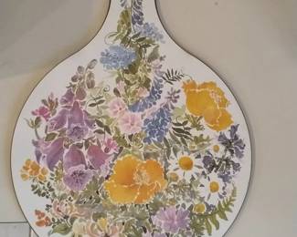 Hand painted floral Serving Tray