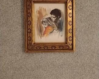 Salvador Dali "Couple Embracing" Lithograph