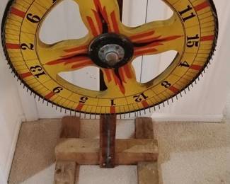 Antique Wooden Game Wheel