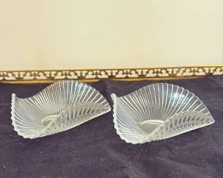 Art Deco Frosted Glass Dishes
