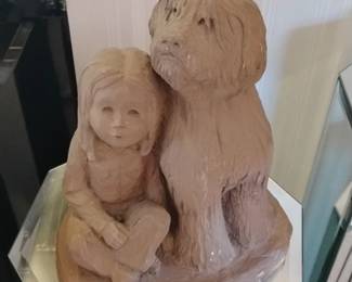 Terracotta Sculpture of Mother and Child