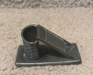 Vintage Pewter toothpick Holder