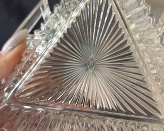 Glass Tri-cornered Dish with handles