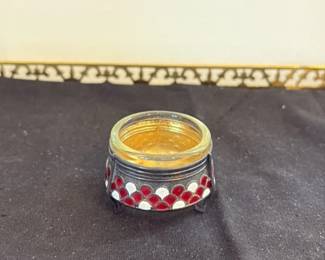 Vintage Cloisonne Caviar or Salt Cellar